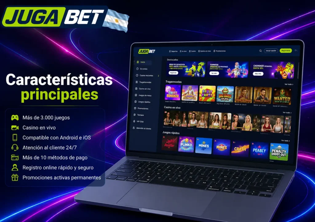características de la plataforma Jugabet